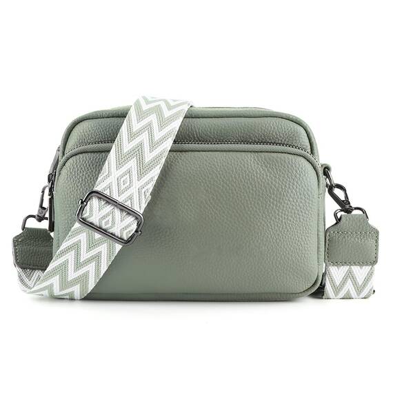 TIAASTAP Damen Umhängetasche Klein Leder Handtasche Crossbody Bag Crossbag Schultertasche Damen Tasche Moderne Taschen mit breitem Schultergurt und 3 Fächern