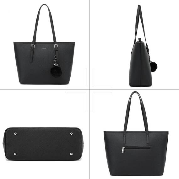 TANTOMI Handtaschen für Damen, 39,6 cm (15,6 Zoll), PU-Leder, Schultertasche, Laptoptasche, leicht, stilvoll, Designer-Schulhandtasche mit Damengeldbörse und Kartenhalter für Einkaufen, Arbeit, Reisen