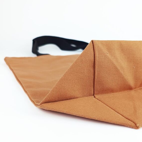 Cottonbagjoe Große Shopper Baumwolltasche 45 × 38 × 10 cm aus 220 g/m² Baumwolle – Stofftasche mit Reißverschluss-Innentasche, Softfinish & schwarzen Henkeln – OEKO-TEX® STANDARD 100