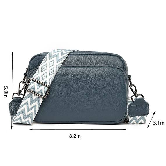 TIAASTAP Damen Umhängetasche Klein Leder Handtasche Crossbody Bag Crossbag Schultertasche Damen Tasche Moderne Taschen mit breitem Schultergurt und 3 Fächern