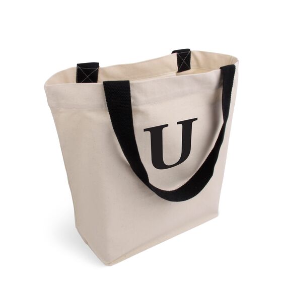 Cottonbagjoe Große Shopper Baumwolltasche 45 × 38 × 10 cm aus 220 g/m² Baumwolle – Stofftasche mit Reißverschluss-Innentasche, Softfinish & schwarzen Henkeln – OEKO-TEX® STANDARD 100