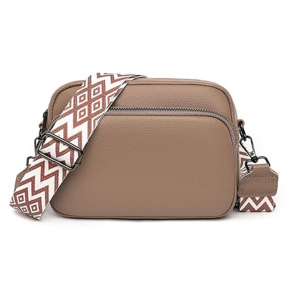 TIAASTAP Damen Umhängetasche Klein Leder Handtasche Crossbody Bag Crossbag Schultertasche Damen Tasche Moderne Taschen mit breitem Schultergurt und 3 Fächern