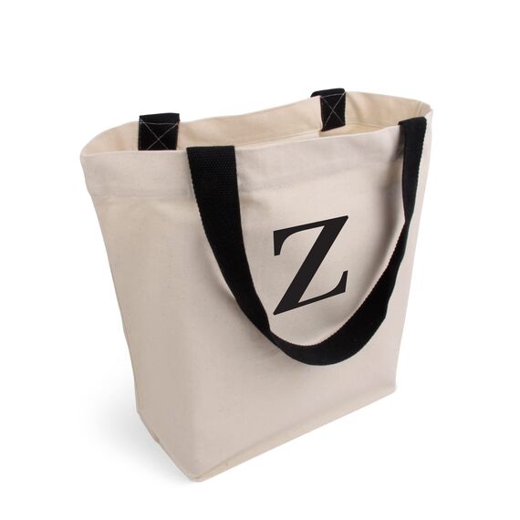 Cottonbagjoe Große Shopper Baumwolltasche 45 × 38 × 10 cm aus 220 g/m² Baumwolle – Stofftasche mit Reißverschluss-Innentasche, Softfinish & schwarzen Henkeln – OEKO-TEX® STANDARD 100