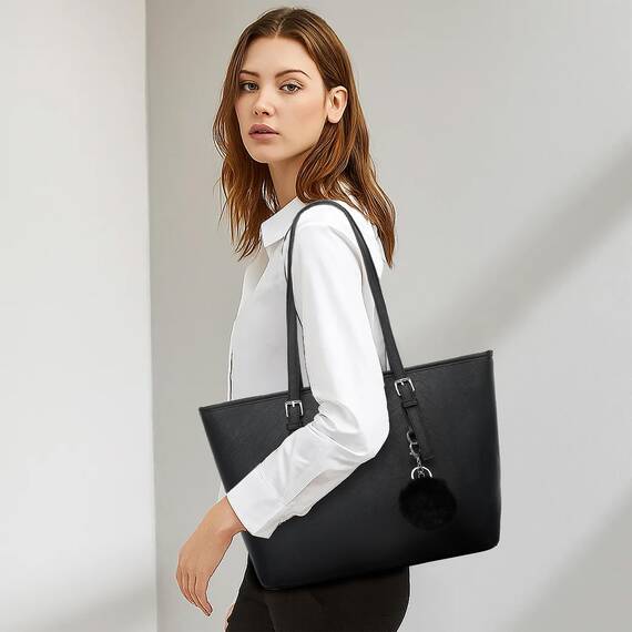 TANTOMI Handtaschen für Damen, 39,6 cm (15,6 Zoll), PU-Leder, Schultertasche, Laptoptasche, leicht, stilvoll, Designer-Schulhandtasche mit Damengeldbörse und Kartenhalter für Einkaufen, Arbeit, Reisen