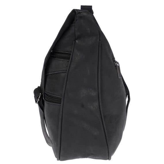 Christian Wippermann Damen Umhängetasche Mittelgroß - Strapazierfähiges, Wasserfestes Kunstleder in Leder Optik - Viele Fächer & Zwei Reißverschlüsse - 30x26x10cm, Trageriemen 155cm - Damenhandtasche