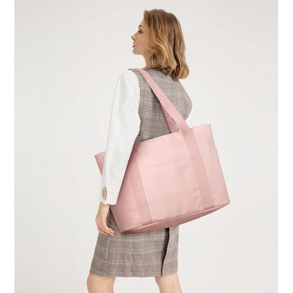 KALIDI Shopper Tasche Damen Handtasche Damen Groß Arbeitstasche Uni Tasche Damen-Shopper Tote Bag Rosa FüR Arbeit, School, BüRo, Schule