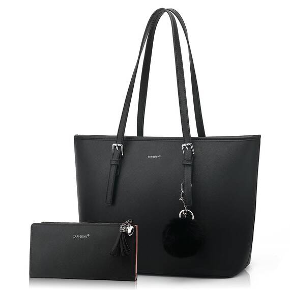 TANTOMI Handtaschen für Damen, 39,6 cm (15,6 Zoll), PU-Leder, Schultertasche, Laptoptasche, leicht, stilvoll, Designer-Schulhandtasche mit Damengeldbörse und Kartenhalter für Einkaufen, Arbeit, Reisen
