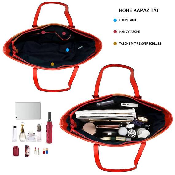 TANTOMI Handtasche Damen Set Tasche Mit Geldbörse für Büro Schule Einkauf Handtasche Damen Groß Mit Quasten Damen und Pelz Kugel Plüsch Schlüsselring