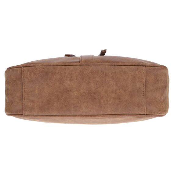 Christian Wippermann Damen Umhängetasche Mittelgroß - Strapazierfähiges, Wasserfestes Kunstleder in Leder Optik - Viele Fächer & Zwei Reißverschlüsse - 30x26x10cm, Trageriemen 155cm - Damenhandtasche