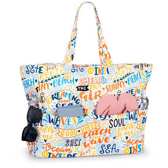 Strandtasche Badetasche Große XXL mit Reißverschluss Familie Beach Bag Shopper Damen, Leicht Faltbare Grosse Schwimmbadtasche, Urlaub Must Have Einkaufstaschen für Reisen Einkaufen Picknick Alltag