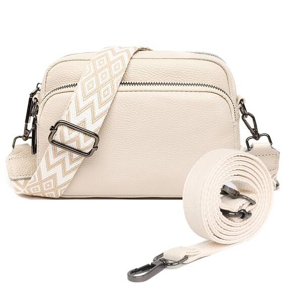 TIAASTAP Damen Umhängetasche Klein Leder Handtasche Crossbody Bag Crossbag Schultertasche Damen Tasche Moderne Taschen mit breitem Schultergurt und 3 Fächern