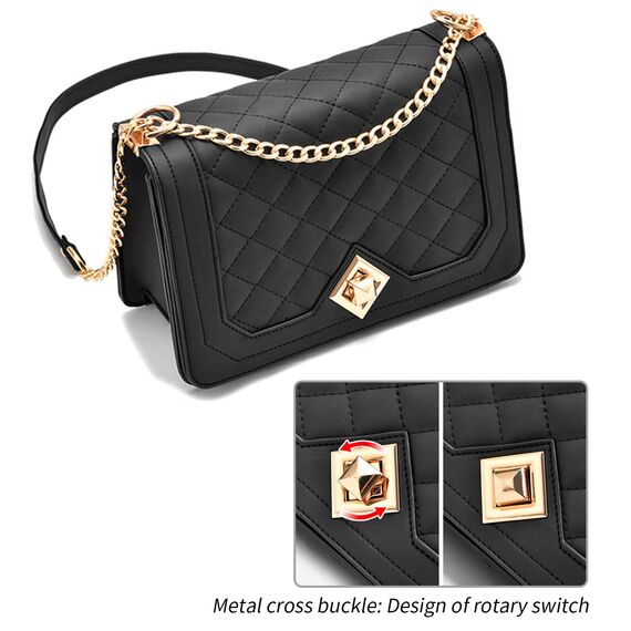 Travistar Kleine Umhängetasche Damen – Handtasche Damen Klein aus Kunstleder, Kette Schulterriemen Tasche Crossbody Bag mit Reißverschluss, Schultertasche für Alltag, Reisen & Geschenk
