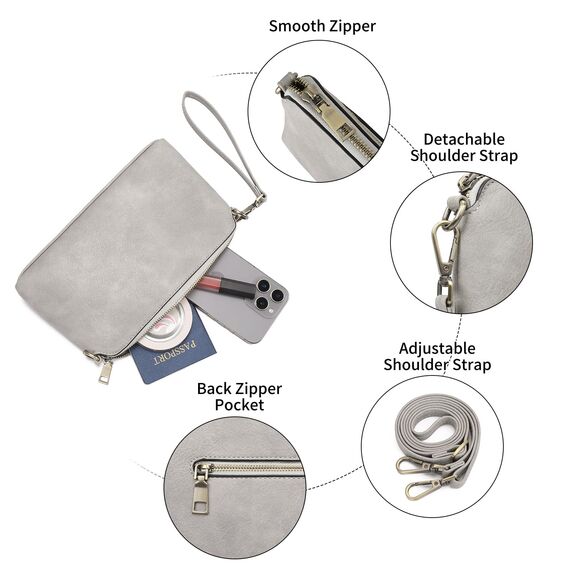 GAEKEAO Umhängetasche Damen Handy, Crossbody Bag Damen, Tasche Damen umhängetasche Geldbörse, Handtasche Damen umhängetasche, mit Kartenfächer Verstellbar Abnehmbar Schultergurt für Frauen