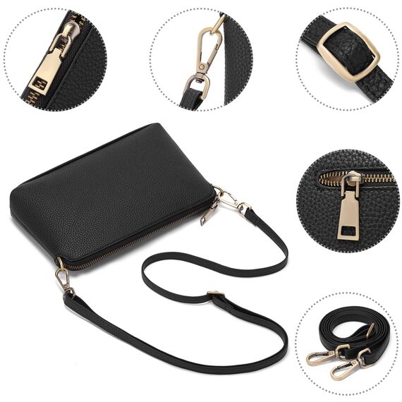 GAEKEAO Umhängetasche Damen Handy, Crossbody Bag Damen, Tasche Damen umhängetasche Geldbörse, Handtasche Damen umhängetasche, mit Kartenfächer Verstellbar Abnehmbar Schultergurt für Frauen