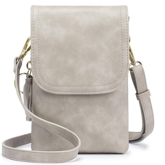 Roulens kleine Handy Umhängetasche Damen, Handytasche mit Geldbörse zum Umhängen, PU Leder Tasche damen für Frauen Designer, verstellbarer Riemen und Schlüsselanhänger