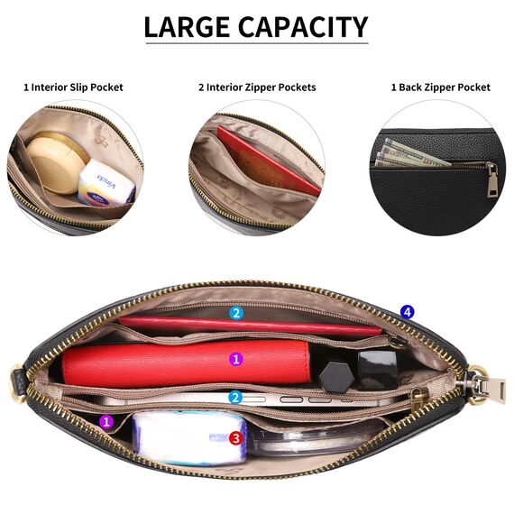 GAEKEAO Umhängetasche Damen Handy, Crossbody Bag Damen, Tasche Damen umhängetasche Geldbörse, Handtasche Damen umhängetasche, mit Kartenfächer Verstellbar Abnehmbar Schultergurt für Frauen