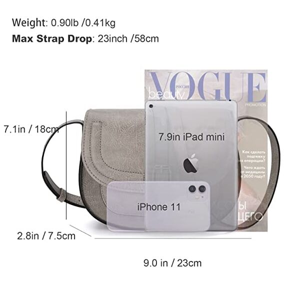 AFKOMST Umhängetasche Damen Klein, Frauen PU Leder Schultertaschen, Handtasche Damen, mit Verstellbar Abnehmbar Schultergurt