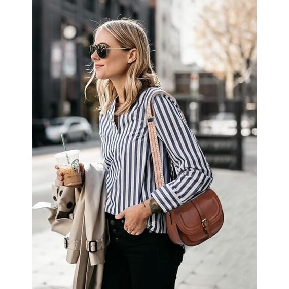 AFKOMST Umhängetasche Damen Klein, Frauen PU Leder Schultertaschen, Handtasche Damen, mit Verstellbar Abnehmbar Schultergurt