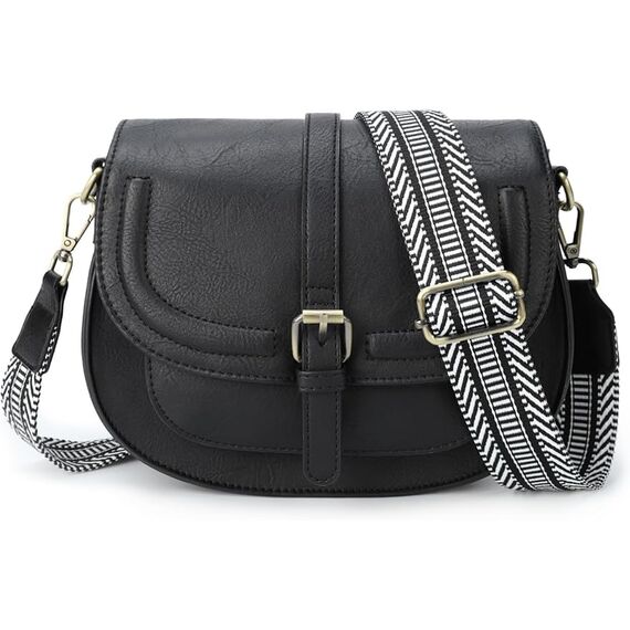 AFKOMST Umhängetasche Damen Klein, Frauen PU Leder Schultertaschen, Handtasche Damen, mit Verstellbar Abnehmbar Schultergurt