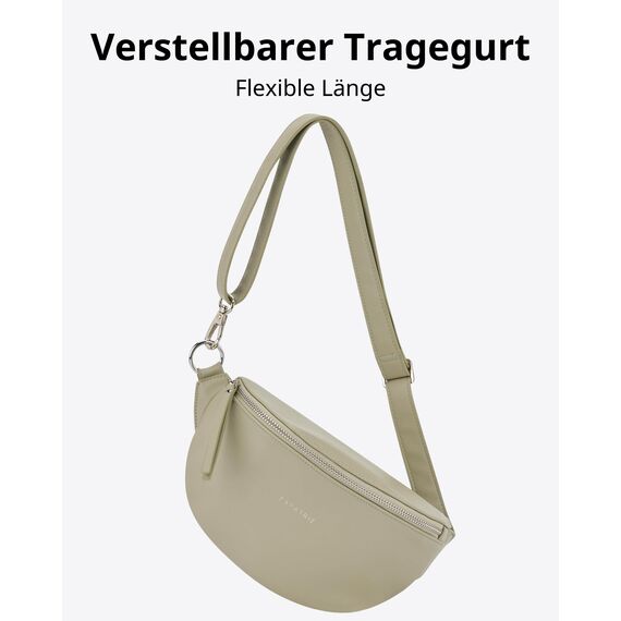Expatrié Bauchtasche Damen Grün - Alice Small - Gürteltasche für Festival, Reisen & Alltag aus Veganem Leder - Brusttasche Stylisch - Wasserabweisend