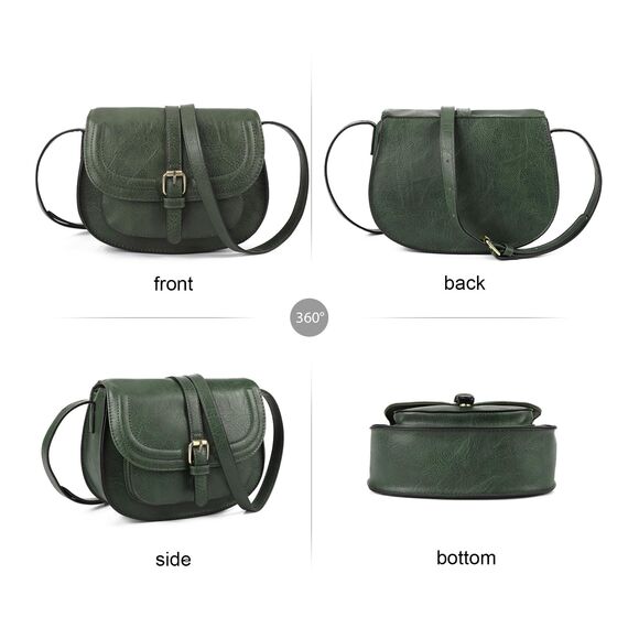 AFKOMST Umhängetasche Damen Klein, Frauen PU Leder Schultertaschen, Handtasche Damen, mit Verstellbar Abnehmbar Schultergurt…