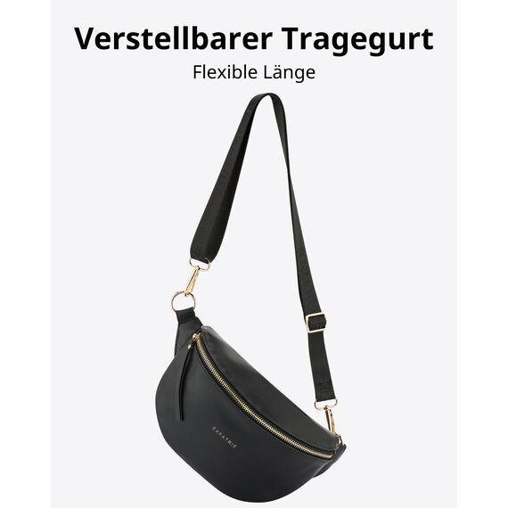 Expatrié Bauchtasche Damen Beige - Alice Small - Gürteltasche für Festival, Reisen & Alltag aus Veganem Leder - Brusttasche Stylisch - Wasserabweisend