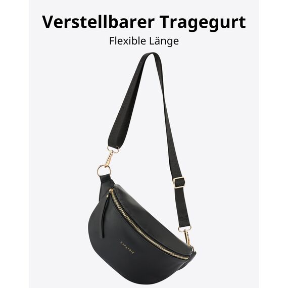 Expatrié Bauchtasche Damen Braun - Alice Small - Gürteltasche für Festival, Reisen & Alltag aus Veganem Leder - Brusttasche Stylisch - Wasserabweisend