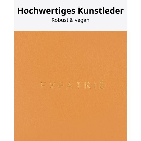 Expatrié Bauchtasche Damen Orange - Alice Small - Gürteltasche für Festival, Reisen & Alltag aus Veganem Leder - Brusttasche Stylisch - Wasserabweisend