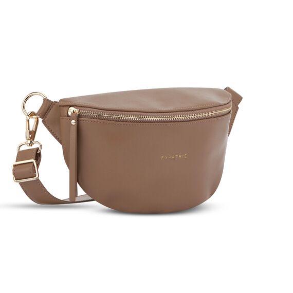 Expatrié Bauchtasche Damen Braun - Alice Small - Gürteltasche für Festival, Reisen & Alltag aus Veganem Leder - Brusttasche Stylisch - Wasserabweisend