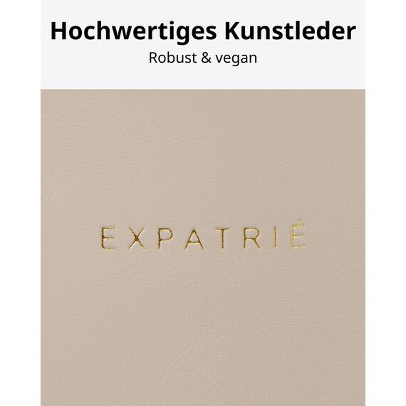 Expatrié Bauchtasche Damen Beige - Alice Small - Gürteltasche für Festival, Reisen & Alltag aus Veganem Leder - Brusttasche Stylisch - Wasserabweisend