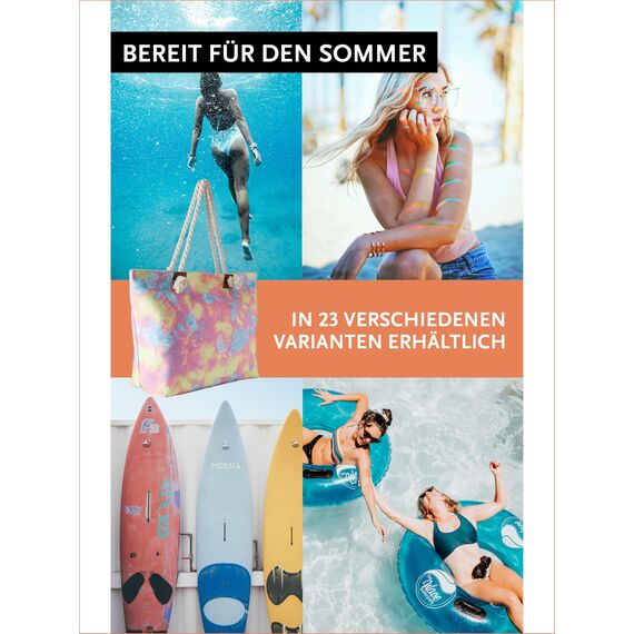 DonDon große Strandtasche XXL mit Reißverschluss - Umhängetasche Damen - große Badetasche für Urlaub vielseitige Shopper Tasche Damen für Strand Urlaub Must Haves Beach bag - Retro Batik