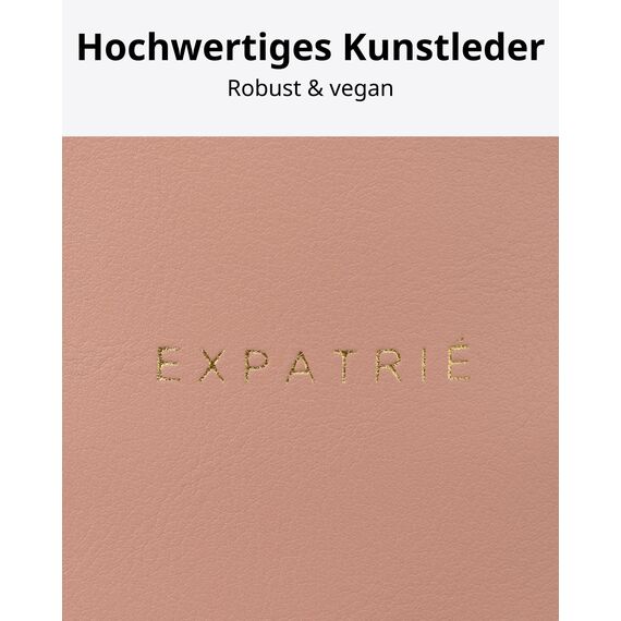 Expatrié Bauchtasche Damen Rosa - Alice Small - Gürteltasche für Festival, Reisen & Alltag aus Veganem Leder - Brusttasche Stylisch - Wasserabweisend