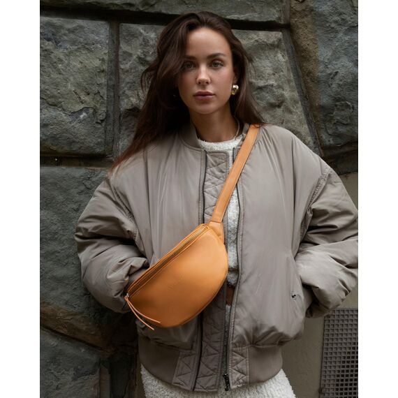 Expatrié Bauchtasche Damen Orange - Alice Small - Gürteltasche für Festival, Reisen & Alltag aus Veganem Leder - Brusttasche Stylisch - Wasserabweisend