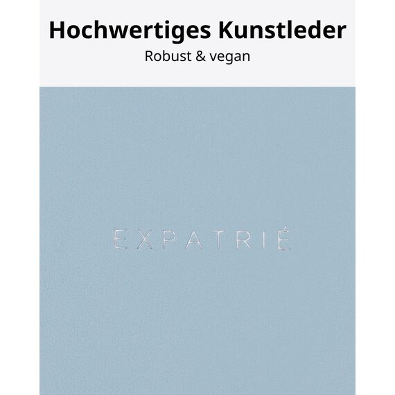 Expatrié Bauchtasche Damen Hellblau - Alice Small - Gürteltasche für Festival, Reisen & Alltag aus Veganem Leder - Brusttasche Stylisch - Wasserabweisend