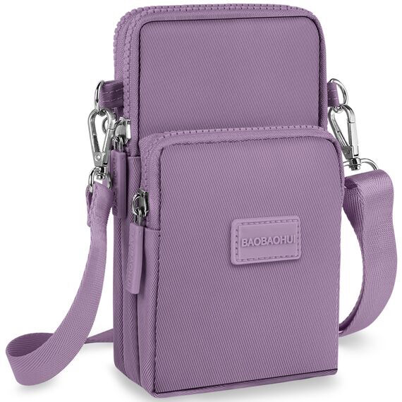 Aucuu Handytasche zum Umhängen Damen, Kleine Umhängetasche mit Kopfhörer Eingang, Geldbörse Damen, Crossbody Schultertasche Handytasche, Verstellbar Abnehmbar Schultergurt für Handy 7 Zoll