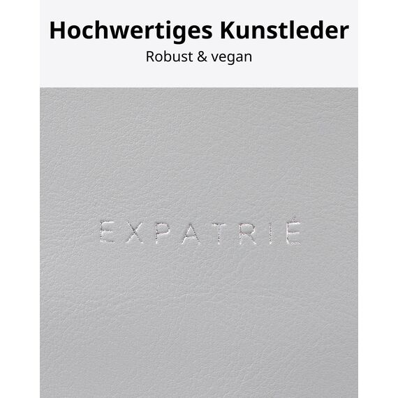 Expatrié Bauchtasche Damen Grau - Alice Small - Gürteltasche für Festival, Reisen & Alltag aus Veganem Leder - Brusttasche Stylisch - Wasserabweisend