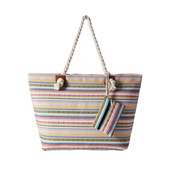 DonDon große Strandtasche XXL mit Reißverschluss - Umhängetasche Damen - große Badetasche für Urlaub vielseitige Shopper Tasche Damen für Strand Urlaub Must Haves Beach bag - Monstera