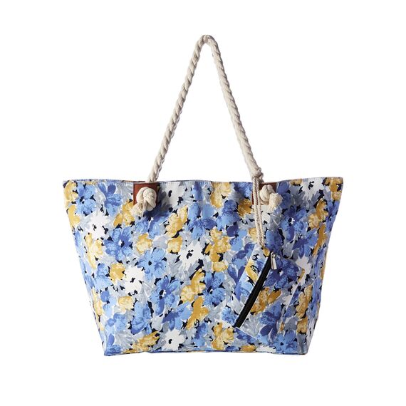 DonDon große Strandtasche XXL mit Reißverschluss - Umhängetasche Damen - große Badetasche für Urlaub vielseitige Shopper Tasche Damen für Strand Urlaub Must Haves Beach bag - Aquarell