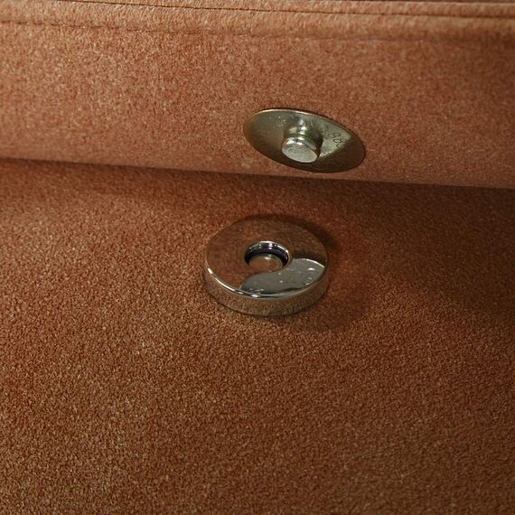 dressforfun Dirndl Tasche, Handtasche Damen mittelgroß, Trachten Mode, Trachtentasche Wildlederoptik, Edelweiß, Damen Tasche, Umhängetasche, Oktoberfest Accessoires, Damen-Schultertaschen - braun