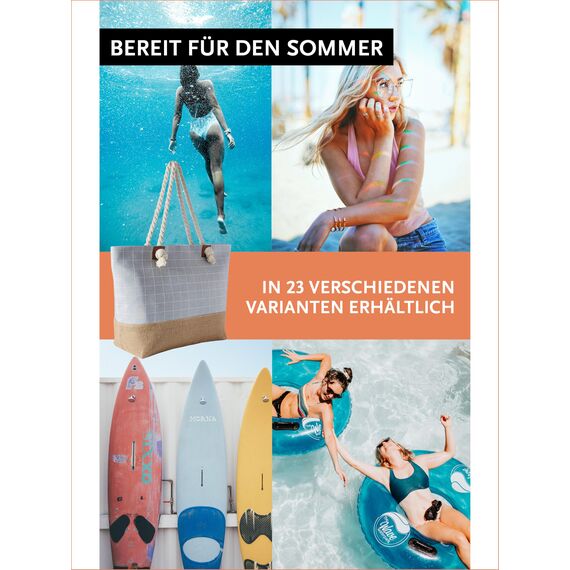 DonDon große Strandtasche XXL mit Reißverschluss - Umhängetasche Damen - große Badetasche für Urlaub vielseitige Shopper Tasche Damen für Strand Urlaub Must Haves Beach bag - Karo grau
