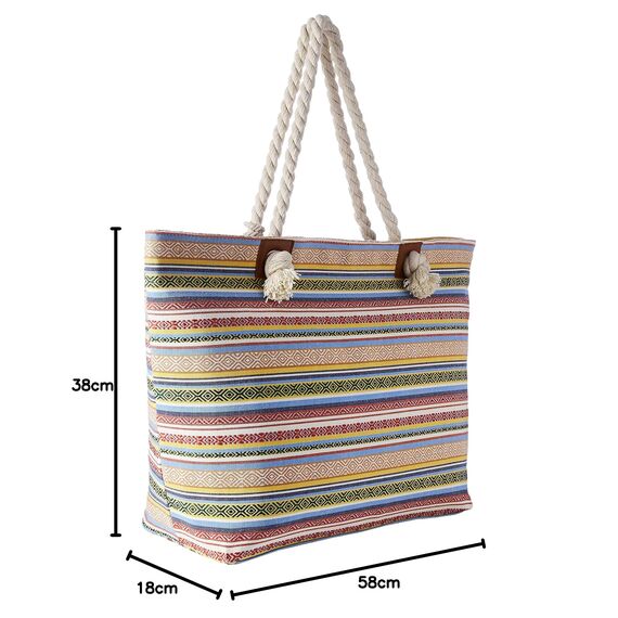 DonDon große Strandtasche XXL mit Reißverschluss - Umhängetasche Damen - große Badetasche für Urlaub vielseitige Shopper Tasche Damen für Strand Urlaub Must Haves Beach bag - Monstera