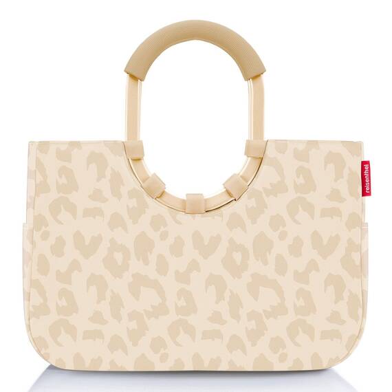 reisenthel loopshopper M leo vanilla – Stabile Tasche mit praktischen Fächern aus recycelten PET-Flaschen – Eleganz beim Einkaufen, viel Funktion inklusive!