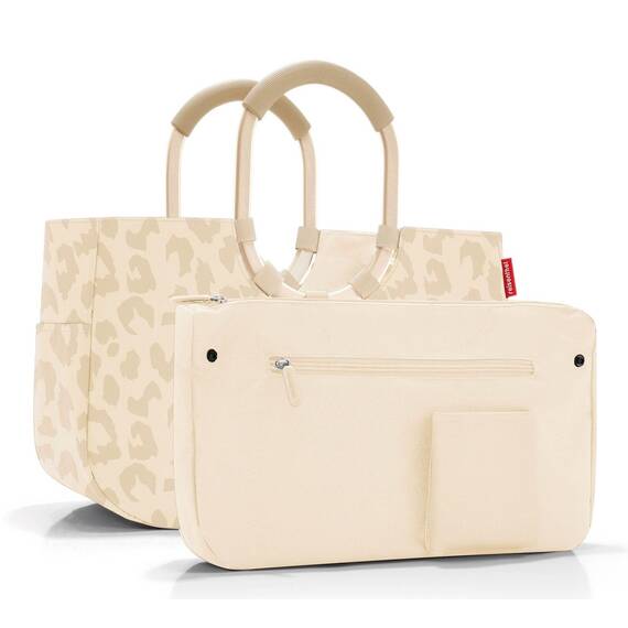 reisenthel loopshopper M leo vanilla – Stabile Tasche mit praktischen Fächern aus recycelten PET-Flaschen – Eleganz beim Einkaufen, viel Funktion inklusive!