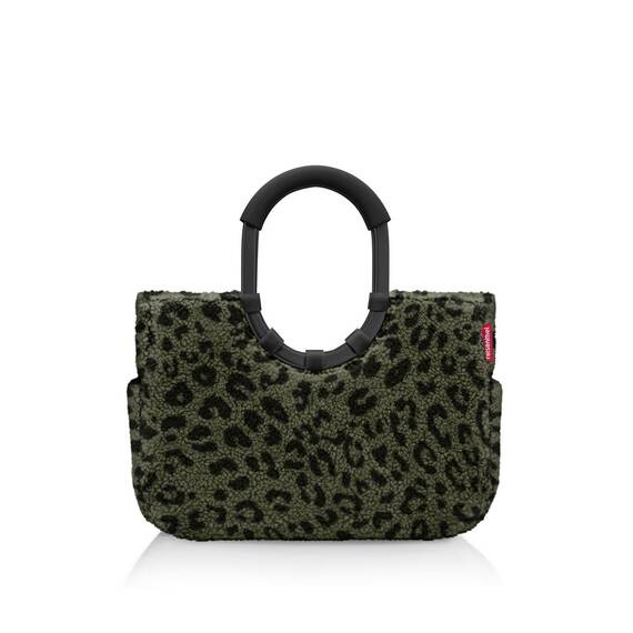 reisenthel loopshopper M teddy leo olive – Stabile Tasche mit praktischen Fächern aus recycelten PET-Flaschen – Eleganz beim Einkaufen, viel Funktion inklusive!