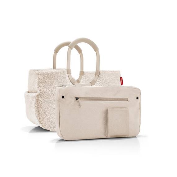 reisenthel loopshopper M teddy sand – Stabile Tasche mit praktischen Fächern aus recycelten PET-Flaschen – Eleganz beim Einkaufen, viel Funktion inklusive!