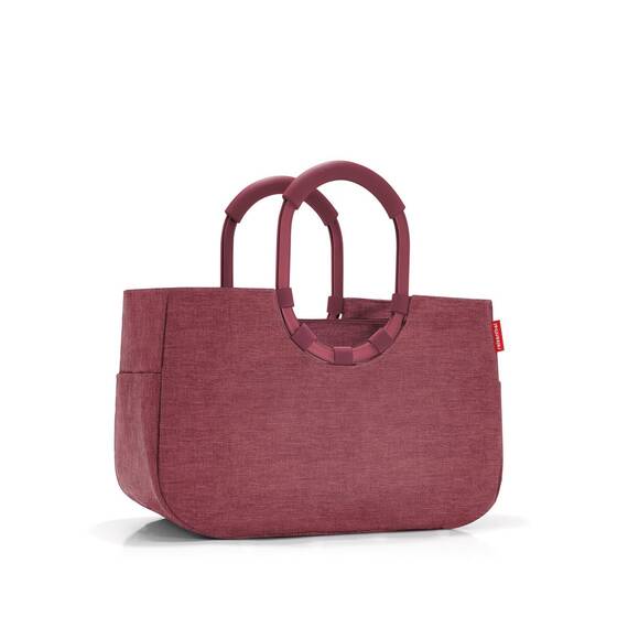 reisenthel loopshopper M twist maroon – Stabile Tasche mit praktischen Fächern aus recycelten PET-Flaschen – Eleganz beim Einkaufen, viel Funktion inklusive!