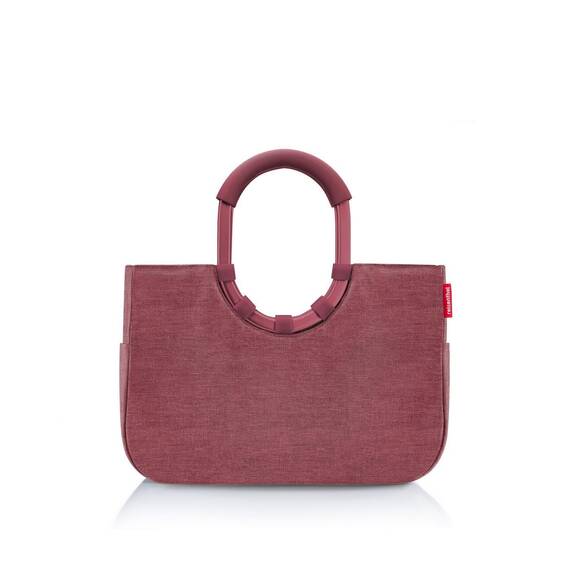 reisenthel loopshopper M twist maroon – Stabile Tasche mit praktischen Fächern aus recycelten PET-Flaschen – Eleganz beim Einkaufen, viel Funktion inklusive!