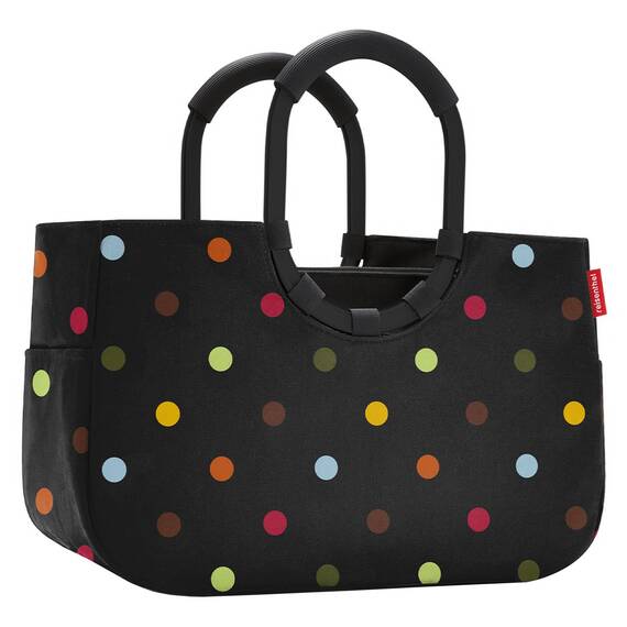 reisenthel loopshopper M frame dots – Stabile Tasche mit praktischer Fächeraufteilung und großer Innentasche aus recycelten PET-Flaschen – wasserabweisendes Design