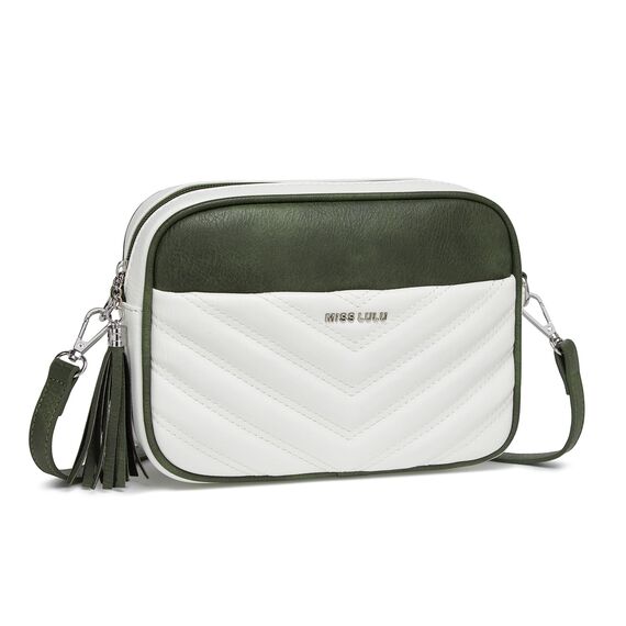 Miss Lulu Umhängetasche Damen Klein, Handytasche zum Umhängen aus PU Leder, Crossbody Bag mit Verstellbarem Gurt, Umhängetaschen Schultertaschen mit 4 Fächern