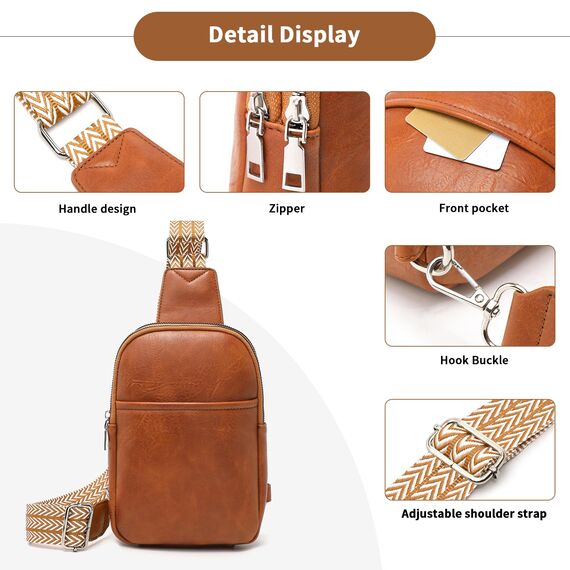 Miss Lulu Umhängetasche Damen Klein, Handytasche zum Umhängen aus PU Leder, Crossbody Bag mit Verstellbarem Gurt, Umhängetaschen Schultertaschen mit 4 Fächern